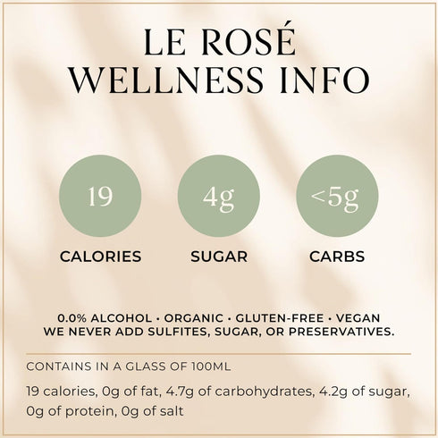 0.0% 750ml French Bloom Le Ros, Alcohol-Free Sparkling Wine, - Certified Organic, Vegan, Low Calorie, Pregnancy