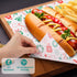 GeeRic 100 12 12 Inch,X'Mas Christmas Waxed Deli Paper Sheets for Cookies, Pcs Food Basket Liners for Sandwiches Fries