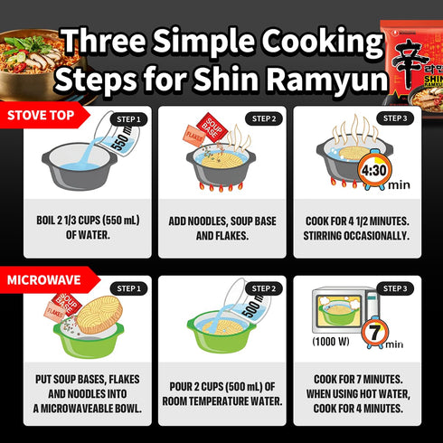 4.23 oz (Pack 16), Packaging Nongshim Shin Ramyun Noodles, Spicy Korean Signature Instant Ramyun, Rich Beef Flavored