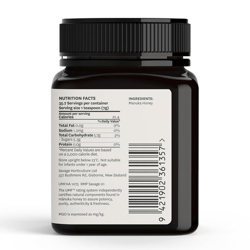 15+/MGO 514+ 100% 8.8 oz (Pack 1) WildCape Manuka Honey Certified UMF - Pure, Raw, Unpasteurized, Non-GMO, Made in New