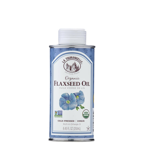 La Tourangelle Organic Flaxseed Oil - Essential Omega-3 for Heart Health, Vegan, Non-GMO, 8.45 Fl Oz