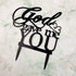 God Gave Me You Wedding Cake Topper, Party Decoration (Black)