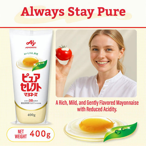 Generic Packaging (3 400, Ajinomoto Pure Select Mayonnaise | Authentic Japanese Mayonnaise | Made with Fresh Whole Eggs