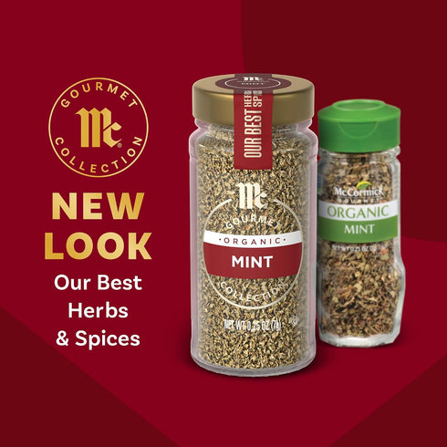 0.25 oz (Pack 3) McCormick Gourmet Organic Mint