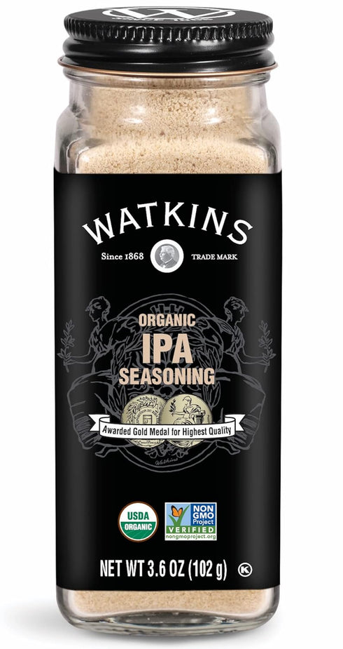Watkins Gourmet Organic Spice Jar, IPA Seasoning, Non-GMO, Kosher, 3.6 oz Bottle, 1-Pack
