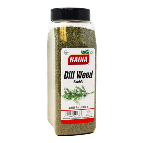 Badia Dill Weed 7 oz Dill Seasoning Herb for Fish, Pickles, Dressings,