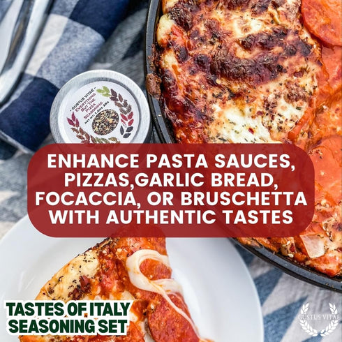 Set Pack GLP-1 Italian Seasoning Gift | Tastes of Italy | Artisanal Spice Blends Six | Non GMO, All Natural | No MSG