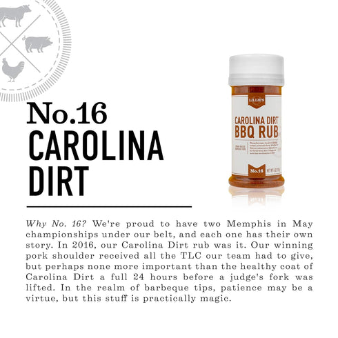 Lillie’s Q Carolina Dirt BBQ Rub, Sugar-Based, Sweetened Southern Spices, Perfect for Ribs, Pork & Fries (6 oz, 2-Pack)