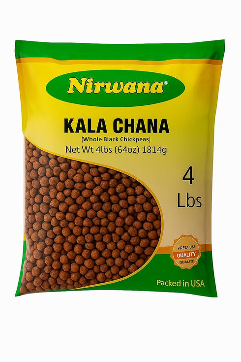 Black Chickpeas (Kala Chana) Premium Dry Garbanzo Beans for Cooking, Snacking &