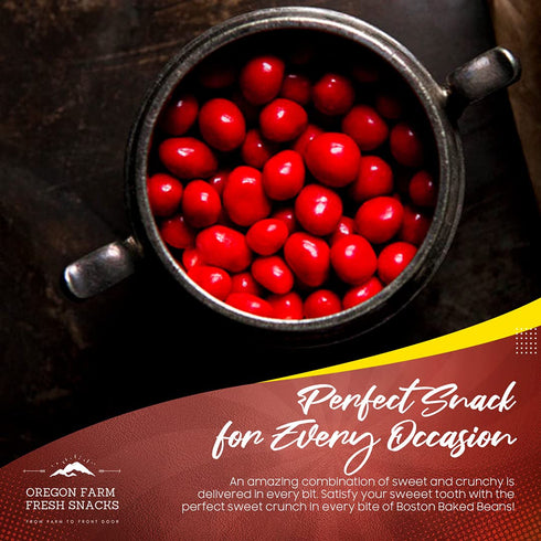 (32oz) Oregon Farm Fresh Snacks Boston Baked Beans Candy - Old Fashioned Candy Coated Peanuts - Perfect Bulk Snack