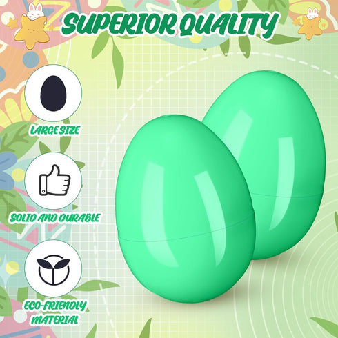 Silipull 36 Pack 3.1 Inch Jumbo Empty Plastic Eggs, Fillable Eggs for Egg Hunts, Candy Basket Stuffers, Party Favors