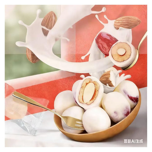 xotoa Packaged Filling(250g) Milk Dates Stuffed With Almonds, Individually Cheese Dates, A Delicious And Flavorful