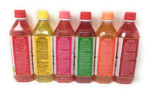 16.9 (6 Pack 12 Pack) OKF Aloe Vera Drink in Ounce Bottles Flavor Variety with Fruit Punch