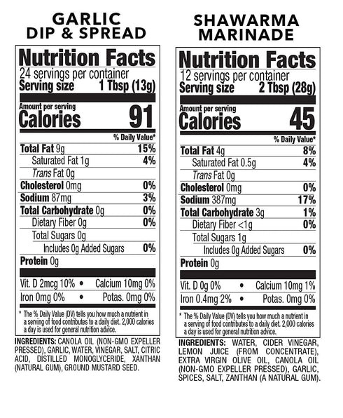 (2 1 Teta Foods Assorted Selection of Middle Eastern Dressings and Marinades Garlic Shawarma)