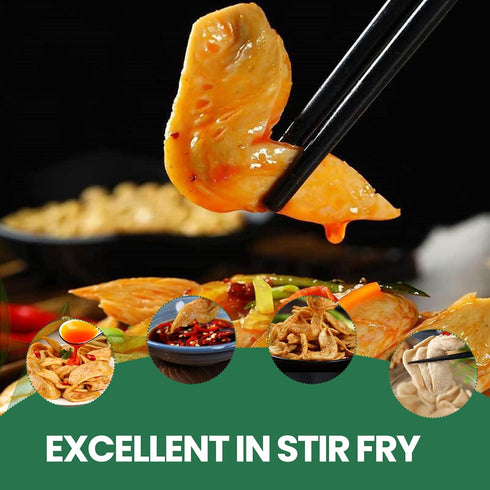 Chunks,500G (17.63oz) WAKIKI Dried Soy Strips,Soy Beans Strips Soy Chunks For Hot pot,Chinese Soybeans Strips Soy High