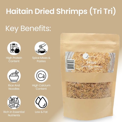 Dried Shrimps (Tri Tri) Premium Quality Sun-Dried Seafood for Cooking, Soups, Stews, and Traditional Dishes