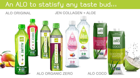 16.9 oz, Pack 12 ALO Aloe Vera Juice Drink | BLUSH - Aloe Vera + Strawberry | fl of | Plant-Based Drink with Real Aloe