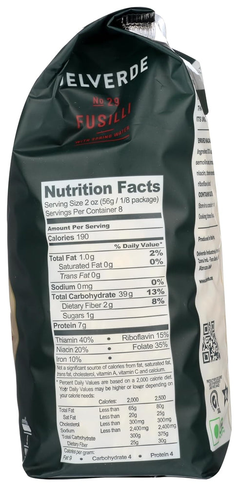 Delverde 16 OZ Pasta;Fusilli