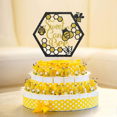 Sweet As Can Bee Sign Cake Topper, Happy Birthday Party Decor, Bumble Bee Honey, Baby Shower, Engagement Party