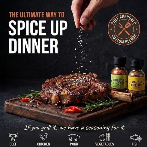 Set 20 Pack BBQ Grill Spice Glass Bottles Gourmet Seasoning Variety Rubs for Steak Chicken and Grilling BBQ Gift