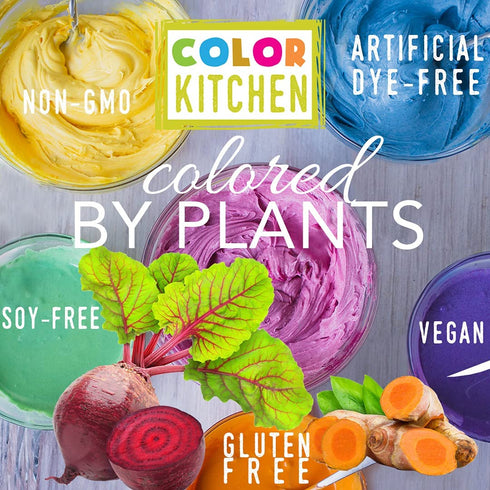 ColorKitchen Food Coloring 10-Pack – Plant-based, Artificial Dye-free, Gluten-free, Kosher, Non-GMO, Vegan