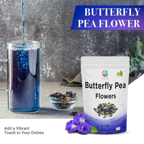 1 LB (1000+ Butterfly Pea Flower Dried Cups) | Blue Butterfly Pea Flower Tea | Beautiful Blue Or Purple Food Coloring |