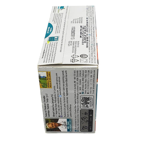 DILMAH Lychee Flavored Black Ceylon Tea - 20 Individually Wrapped Tea Bags, Premium Blend