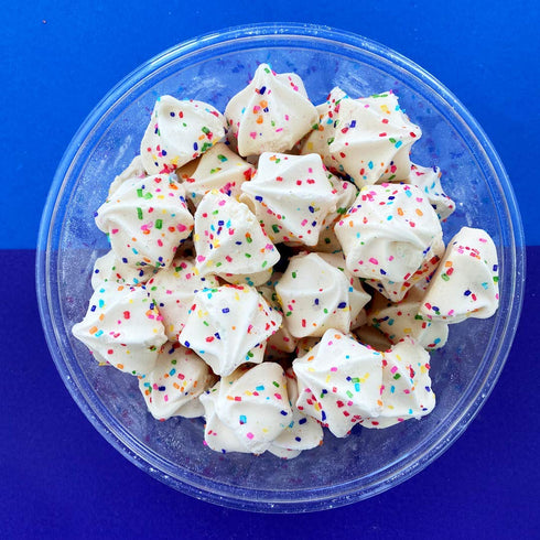 Krunchy Melts Original Meringue Cookies | Birthday Cake Flavor | Fat Free, Gluten Free, Dairy Free | 90 Calories (4 Oz)