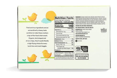 365 8 Pack by Whole Foods Market, Organic Cheddar Chicks Crackers