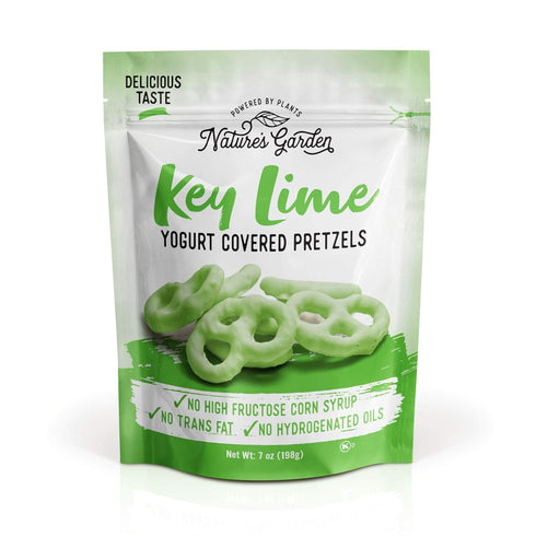 Nature's Garden Key Lime Yogurt Covered Pretzels No Trans Fat, Indulgent Snack,
