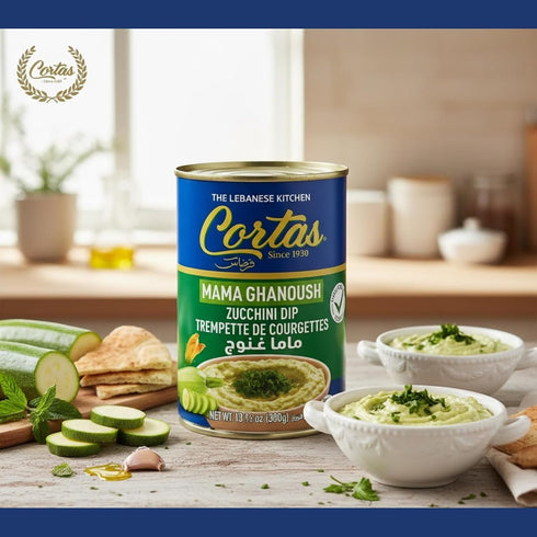 Cortas 13.5 oz, 380g (Pack 4) - Mama Ghanoush, Zucchini Dip