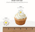 18 Count (1 Inch) Edible Daisy Cake Decorations, Small Edible Flowers, White & Yellow Sugar Flowers, Daisy Cupcake