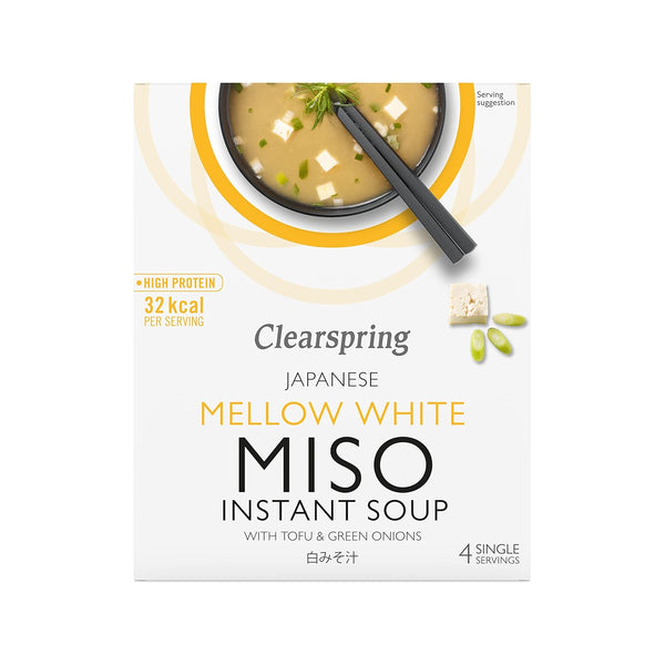 Clearspring Instant Miso Soup, Mellow White with Tofu, 40g