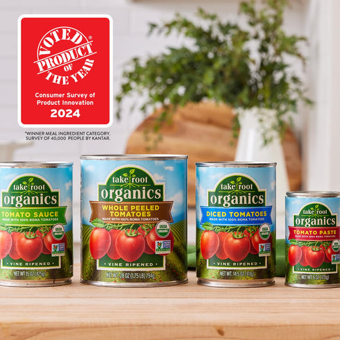14.5 oz (Pack 12 Take Root Organics Petite Diced Organic Canned Tomatoes, Can of Cans)