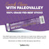 100% Summer Paleovalley Grass Fed Garlic Sausage Beef Sticks - Delicious Gluten Free Beef Snack - High Protein Keto