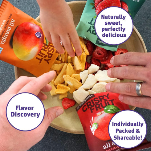 (Pack 8), Pack, Pack Crispy Green Classic Sampler of No Added Sugar, Freeze-Dried Fruit Variety Single-Serve Bags Trial