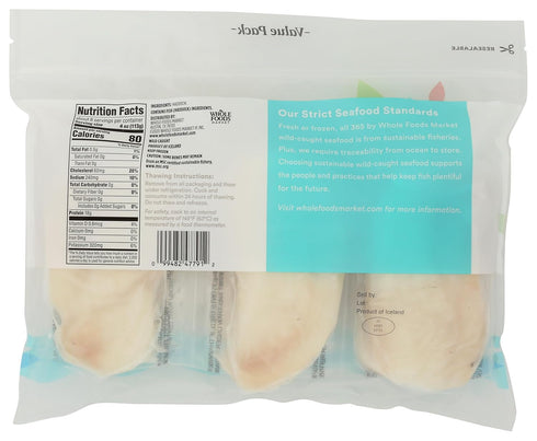 365 by Whole Foods Market 365 32 (Frozen) Wild-Caught Fish, Haddock Fillets, Ounce