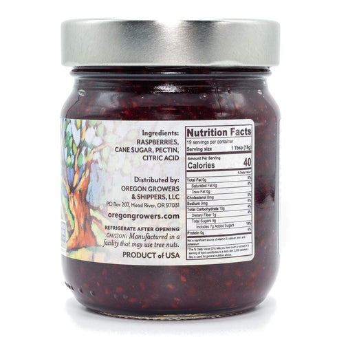 12 Oz (Pack 3) Oregon Growers Red Raspberry Fruit Spread - Organic Raspberry Jam, Organic Raspberries, Raspberry, Red