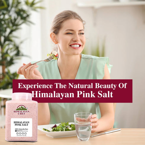 5 lbs Himalayan Chef Pink Himalayan Salt Fine Grain, Plastic Jar - Pure, Natural, Kosher, Non-GMO, Mineral-Rich