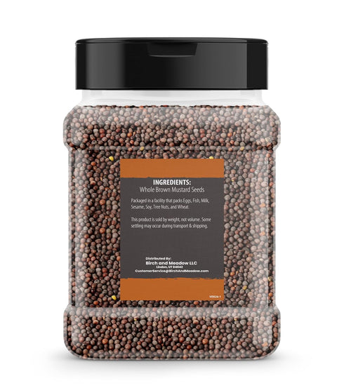 10.4 oz, Birch & Meadow Brown Mustard Seeds, Whole Seeds, Hot & Spicy Flavor, Marinades & Condiments
