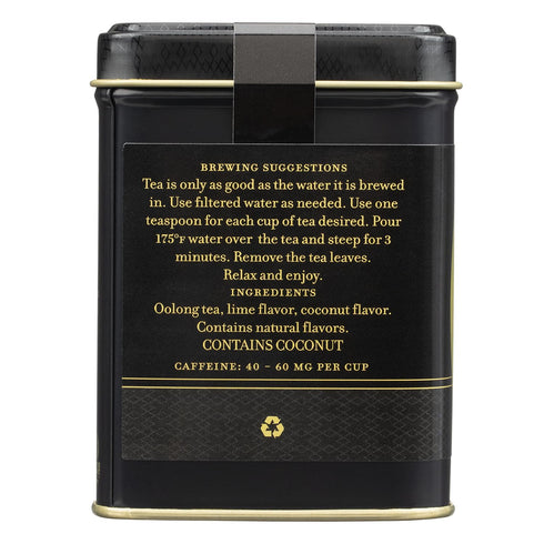 4 oz. Harney & Sons Coconut Lime Oolong Tea, Loose, Tin