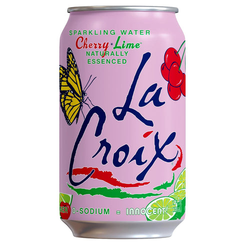8-Pack La Croix Sparkling Water, Cherry Lime, Zero Sugar, Zero Calories, Zero Sodium