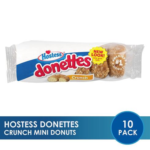6 Count (10 Pack) Hostess Crunch Donettes, Bags