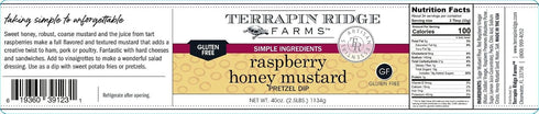 1 Terrapin Ridge Farms Raspberry Honey Mustard Pretzel Dip - Sweet & Tangy Dip with Coarse Mustard & Tart Raspberries