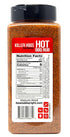 19.8 oz Killer Hogs HOT BBQ Rub | Championship Grill Seasoning for Beef, Steak, Burgers, Pork, and Chicken |