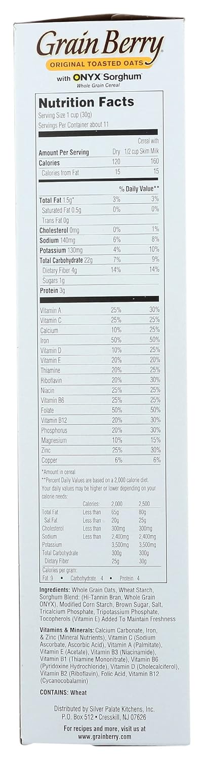 Silver Palate 12 , Cereal Toasted Oats (Grain Berry), Ounce