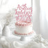 Mis Quince A Sweet Little Girl is on The Way Cake Topper, Pink Bow Baby Shower Cake Decorations, Welcome Baby Girl, Bow
