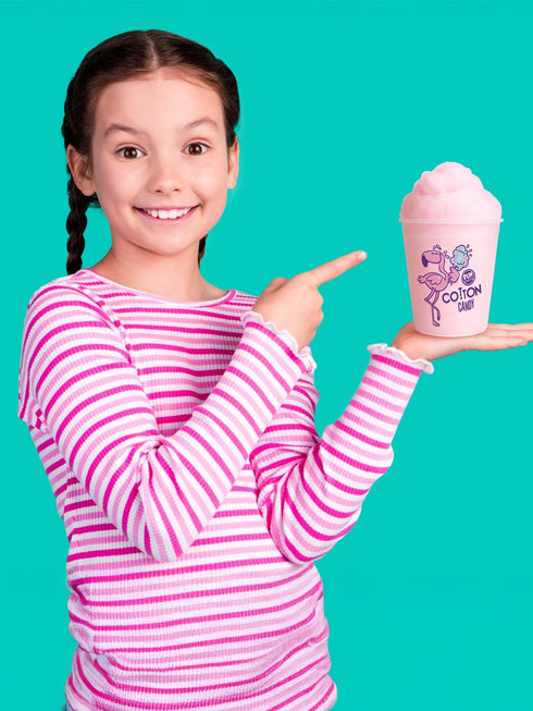 6-Pack 1.5 oz Fun Sweets Cotton Candy - Pink CottonCandy in Tubs - Individual Cotton Candy Tubs