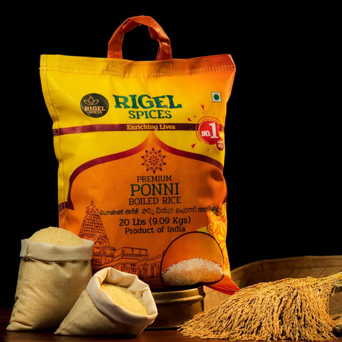 (1.81 Rigel Spices Premium Ponni Boiled Rice - Aged | Authentic South Indian Parboiled Rice for Fluffy & Nutritious