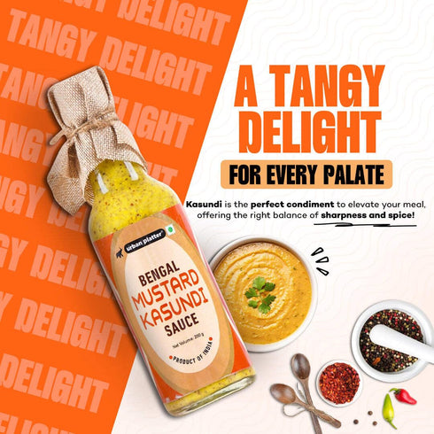 7.05 Oz (200g) Urban Platter Bengal Mustard Kasundi Sauce | | Authentic Bengali Spicy Mustard Relish | Tangy Indian